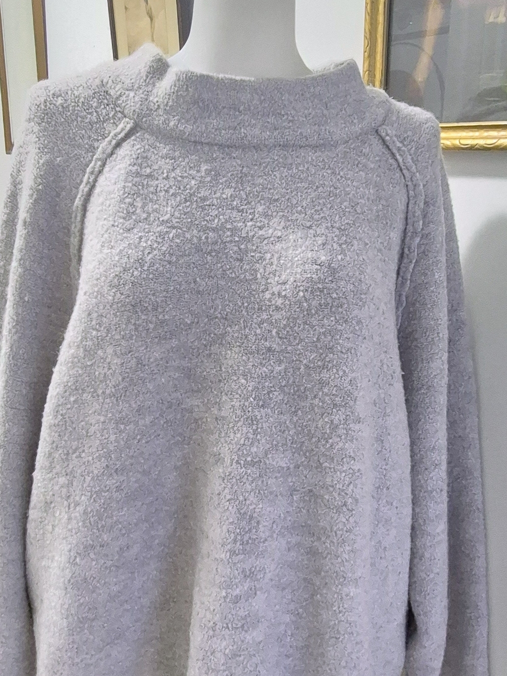 Cozy Women’s Gray Plush Sweater